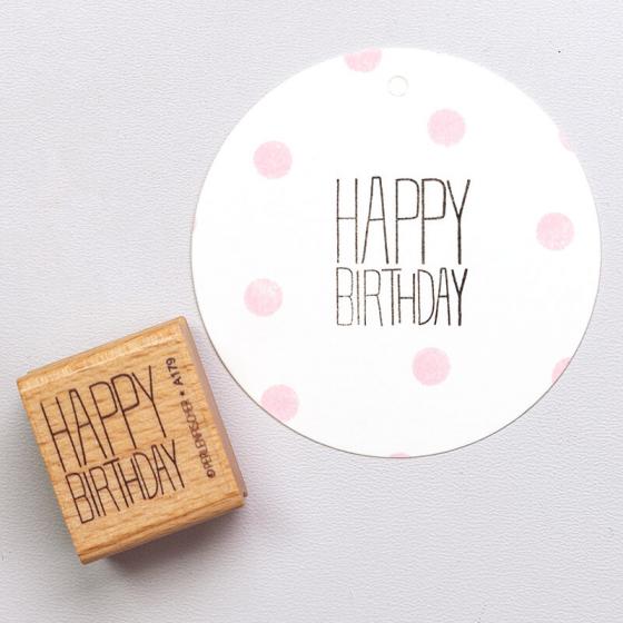 5x Stamp | Typo Happy Birthday