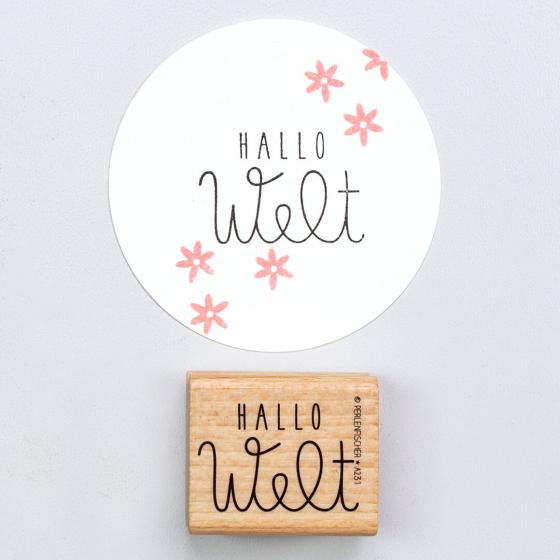 5x Stempel | Hallo Welt