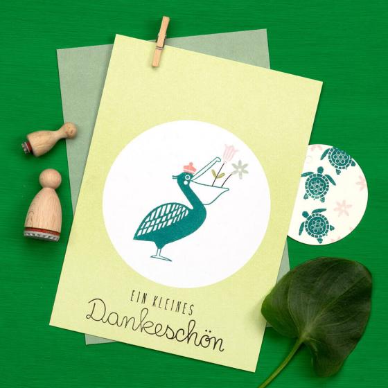 5x 5 Postcards | Dot Soft May green