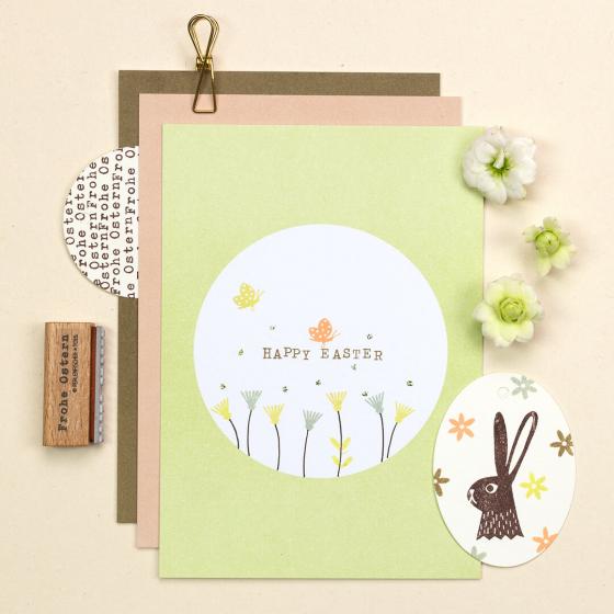 5x Stempel | Happy Easter in line