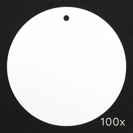 1x 100 Papertags | Round 75 mm