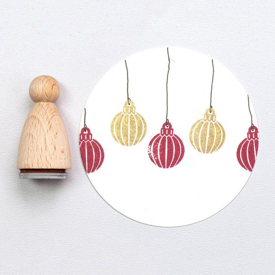 12x Stamp | Bauble stripes