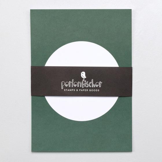 5x 5 Postcards | Dot Dark green