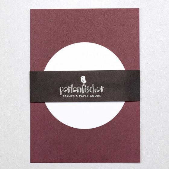 5x 5 Postkarten | Dot Aubergine