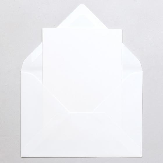 5x 5 Klappkarten mit Umschlag | Weiß