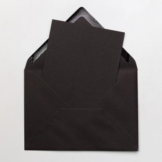 5x 5 Klappkarten mit Umschlag | Schwarz