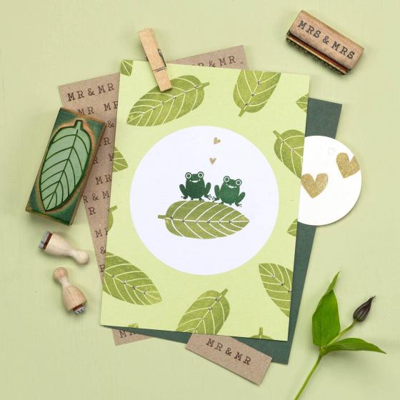 5x 5 Postcards | Dot Soft May green