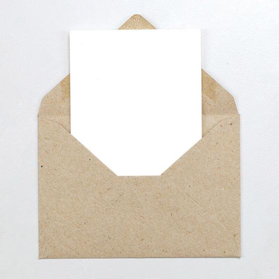 5x 10 Klappkarten mit Umschlag (A7/C7) | Weiß mit Kraft