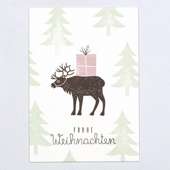 10x Grußkarte | Weihnachtswald