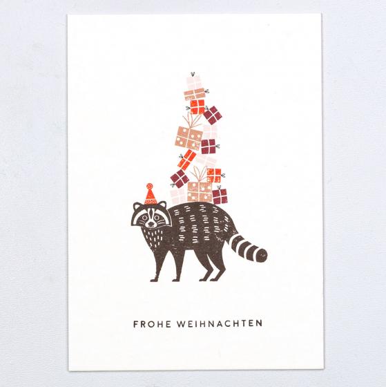 10x Greeting Card | Raccoon Elf