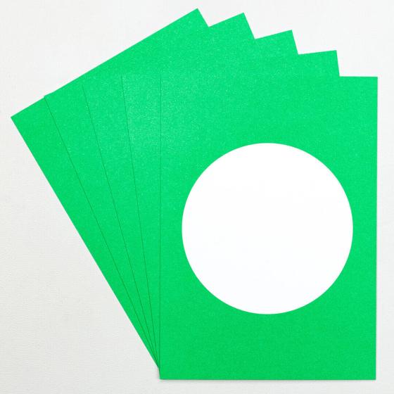 5x 5 Postcards | Dot Grass green