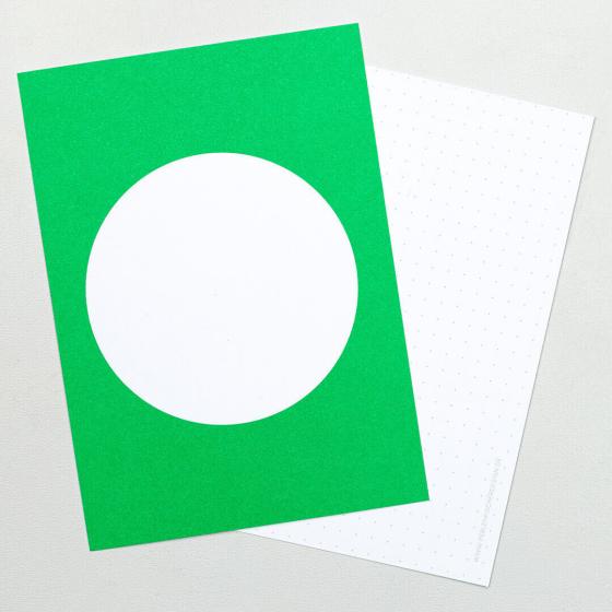 5x 5 Postcards | Dot Grass green