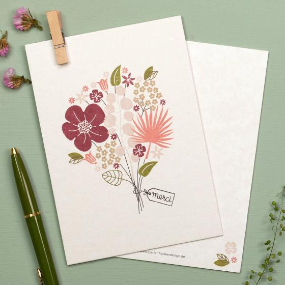 10 x Greeting card | Flowery Greetings