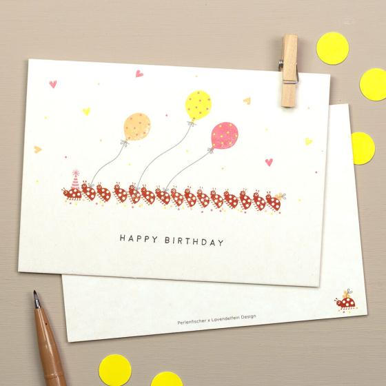 10 x Greeting card | Beetle polonaise