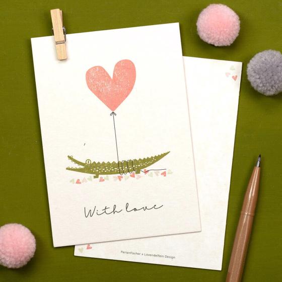 10 x Greeting card | With love