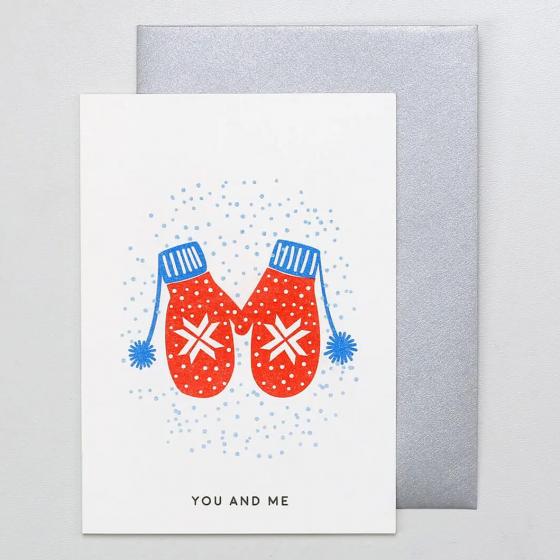 5x Karte Handschuhe - You & Me