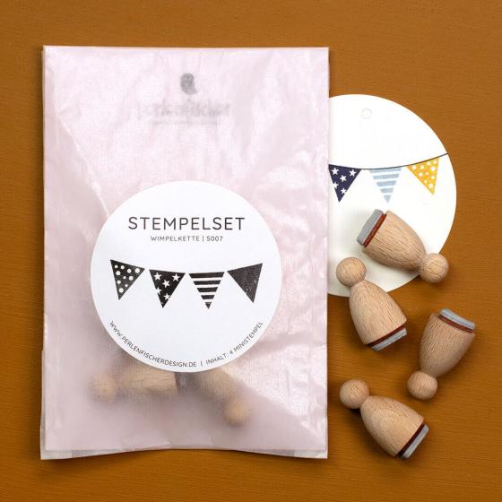 6x Stempelset | Wimpelkette