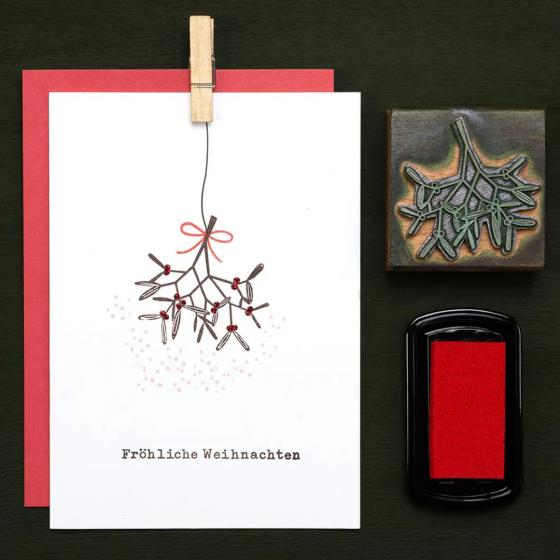 5x Stempel | Fröhliche Weihnachten klassisch