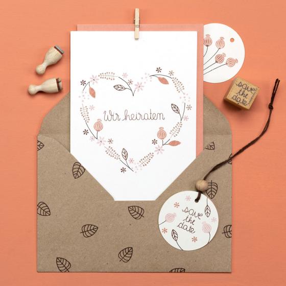 5x Stempel | Wir heiraten