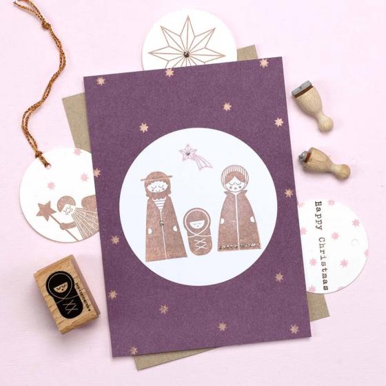 5x Stempel | Happy Christmas