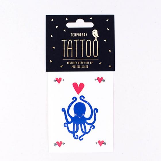 10x Tattoo | Verliebter Oktopus