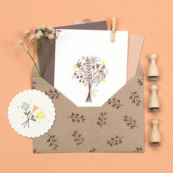 5x Stamp | Bouquet of meadow flowers