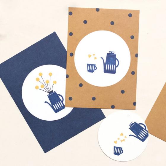 5x Stempel | Tasse