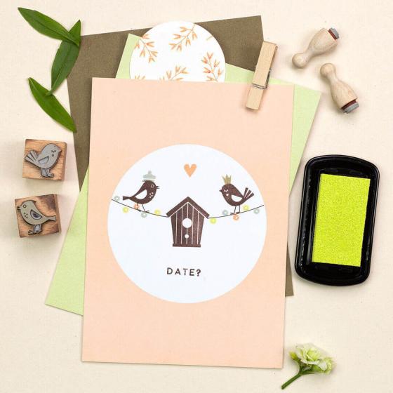 5x Stamp | Bird house