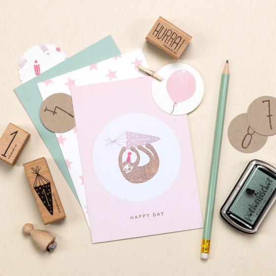 12x Stempel | Buntstift