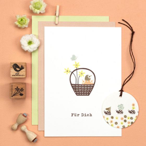 5x Stamp | Wicker basket