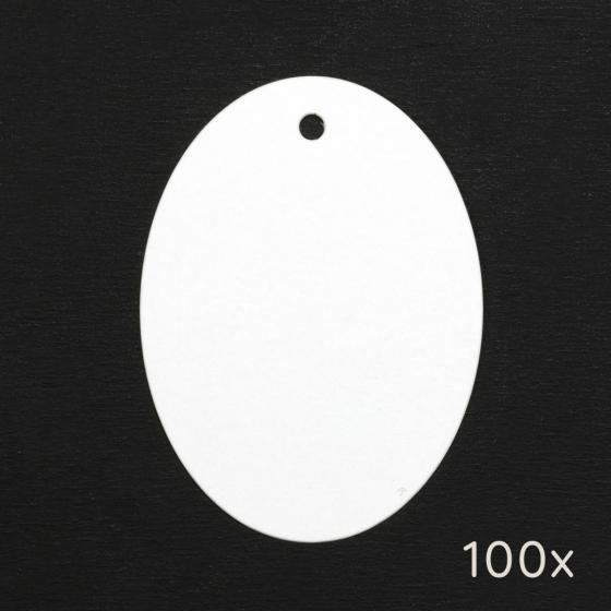 1x 100 Papieranhänger | Oval