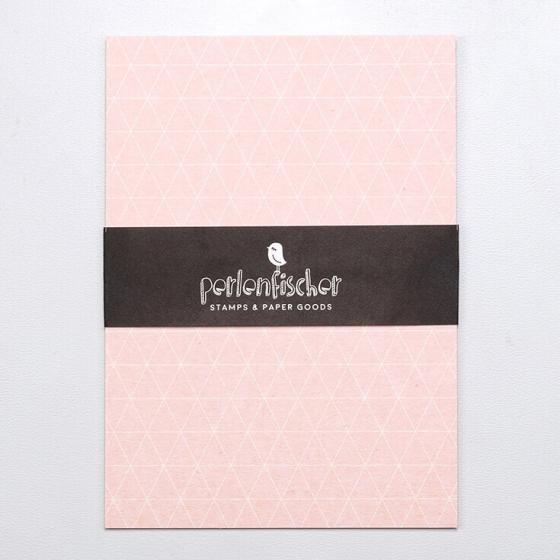 5x 5 Postcards | Grid diamonds pink