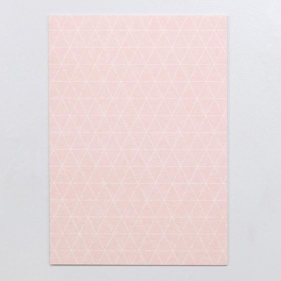 5x 5 Postcards | Grid diamonds pink