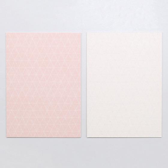 5x 5 Postcards | Grid diamonds pink