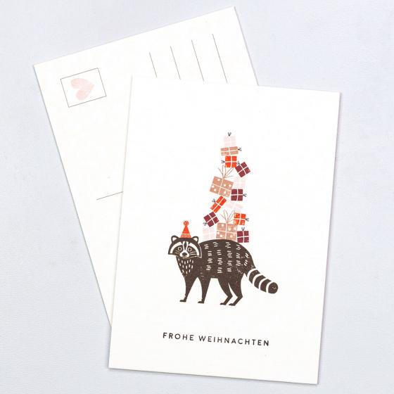 10x Greeting Card | Raccoon Elf